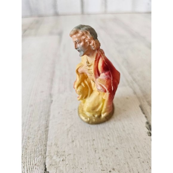 Vintage plastic Joseph Shepherd Nativity celluloid village Xmas decor - Picture 2 of 8